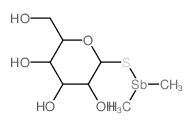 b-D-Glucopyranose,1-deoxy-1-[(dimethylstibino)thio]- (9CI) structure