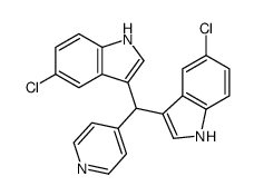 5-chloro-3-[(5-chloro-1H-indol-3-yl)-pyridin-4-ylmethyl]-1H-indole Structure