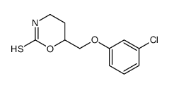 6-[(3-chlorophenoxy)methyl]-1,3-oxazinane-2-thione Structure