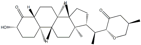 (22R,25R)-22,26-Epoxy-3β-hydroxy-5α-cholestane-4,23-dione结构式