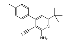 2-amino-6-tert-butyl-4-(4-methylphenyl)pyridine-3-carbonitrile结构式