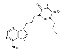 1-[3-(6-amino-purin-9-yl)-propyl]-5-propyl-1H-pyrimidine-2,4-dione Structure