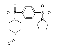 1-Piperazinecarboxaldehyde,4-[[4-(1-pyrrolidinylsulfonyl)phenyl]sulfonyl]-(9CI) structure