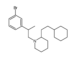 1-[2-(3-bromophenyl)propyl]-2-(2-cyclohexylethyl)piperidine结构式