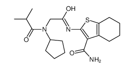 Benzo[b]thiophene-3-carboxamide, 2-[[[cyclopentyl(2-methyl-1-oxopropyl)amino]acetyl]amino]-4,5,6,7-tetrahydro- (9CI) Structure