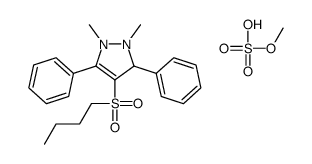 4-butylsulfonyl-1,2-dimethyl-3,5-diphenyl-1,3-dihydropyrazol-1-ium,methyl sulfate结构式