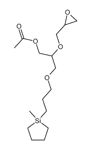 1-acetoxy-3-[3-(1-methyl-silolan-1-yl)-propoxy]-2-oxiranylmethoxy-propane Structure