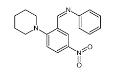 1-(5-nitro-2-piperidin-1-ylphenyl)-N-phenylmethanimine结构式