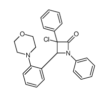 3-chloro-4-(2-morpholin-4-ylphenyl)-1,3-diphenylazetidin-2-one Structure