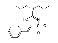 1,1-bis(2-methylpropyl)-3-(2-phenylethenylsulfonyl)urea结构式
