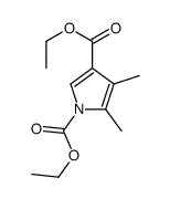 diethyl 4,5-dimethylpyrrole-1,3-dicarboxylate结构式