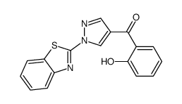 [1-(1,3-benzothiazol-2-yl)pyrazol-4-yl]-(2-hydroxyphenyl)methanone结构式