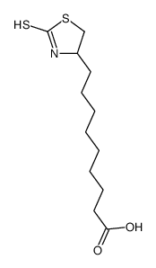 9-(2-sulfanylidene-1,3-thiazolidin-4-yl)nonanoic acid Structure