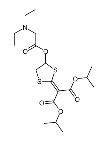 dipropan-2-yl 2-[4-[2-(diethylamino)acetyl]oxy-1,3-dithiolan-2-ylidene]propanedioate结构式