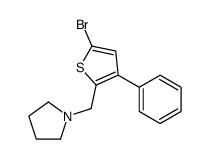 1-[(5-bromo-3-phenylthiophen-2-yl)methyl]pyrrolidine结构式