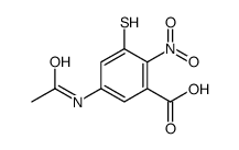 5-acetamido-2-nitro-3-sulfanylbenzoic acid结构式