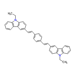 1,4-Bis[2-(9-ethylcarbazol-3-yl)vinyl]benzene structure