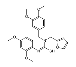 3-(2,4-dimethoxyphenyl)-1-[(3,4-dimethoxyphenyl)methyl]-1-(furan-2-ylmethyl)thiourea结构式