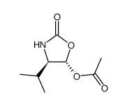 2-Oxazolidinone,5-(acetyloxy)-4-(1-methylethyl)-,(4R,5S)-(9CI) Structure