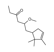 5-methoxy-6-(2,2,3-trimethylcyclopent-3-en-1-yl)hexan-3-one Structure