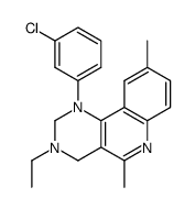 1-(3-chloro-phenyl)-3-ethyl-5,9-dimethyl-1,2,3,4-tetrahydro-pyrimido[5,4-c]quinoline Structure