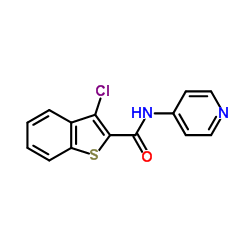 3-Chloro-N-(4-pyridinyl)-1-benzothiophene-2-carboxamide结构式