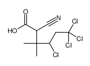 4,6,6,6-tetrachloro-2-cyano-3,3-dimethylhexanoic acid Structure