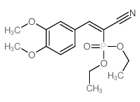 2-diethoxyphosphoryl-3-(3,4-dimethoxyphenyl)prop-2-enenitrile结构式
