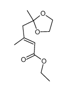Ethyl 5,5-ethylendioxy-3-methylhex-2-(E)-enoate结构式