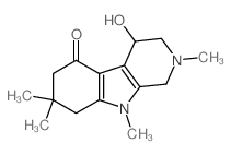 5H-Pyrido[3,4-b]indol-5-one, 1,2,3,4,6,7,8,9-octahydro-4-hydroxy-2,7,7,9-tetramethyl- structure