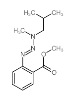 Benzoic acid,2-[3-methyl-3-(2-methylpropyl)-1-triazen-1-yl]-, methyl ester结构式