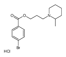 3-(2-methylpiperidin-1-ium-1-yl)propyl 4-bromobenzoate,chloride Structure