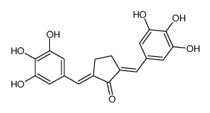 2,5-bis[(3,4,5-trihydroxyphenyl)methylidene]cyclopentan-1-one结构式