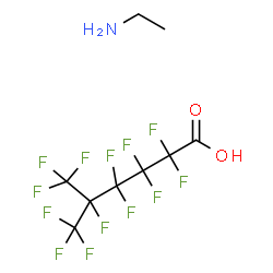 2,2,3,3,4,4,5,6,6,6-decafluoro-5-(trifluoromethyl)hexanoic acid, compound with ethylamine (1:1) Structure