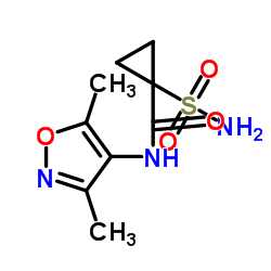Cyclopropanecarboxamide, 1-(aminosulfonyl)-N-(3,5-dimethyl-4-isoxazolyl)- structure