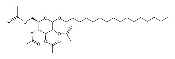 (2R,3R,4S,5R)-2-(acetoxymethyl)-6-(hexadecyloxy)tetrahydro-2H-pyran-3,4,5-triyl triacetate结构式