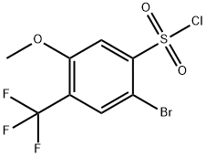 Benzenesulfonyl chloride, 2-bromo-5-methoxy-4-(trifluoromethyl)- Structure