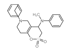 4-benzyl-N-methyl-9,9-dioxo-N-phenyl-10-oxa-9$l^{6}-thia-4-azabicyclo[4.4.0]dec-11-en-7-amine Structure