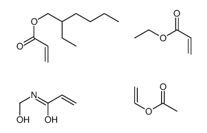 ethenyl acetate,2-ethylhexyl prop-2-enoate,ethyl prop-2-enoate,N-(hydroxymethyl)prop-2-enamide结构式