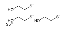 tris(2-mercaptoethanolato-O,S)antimony结构式