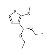 3-(diethoxymethyl)-2-(methylthio)thiophene结构式