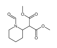 dimethyl 2-(1-formylpiperidin-2-yl)propanedioate Structure