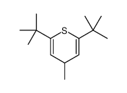 2,6-ditert-butyl-4-methyl-4H-thiopyran Structure