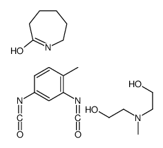 azepan-2-one,2,4-diisocyanato-1-methylbenzene,2-[2-hydroxyethyl(methyl)amino]ethanol Structure