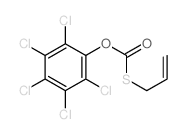 (2,3,4,5,6-pentachlorophenyl) prop-2-enylsulfanylformate结构式