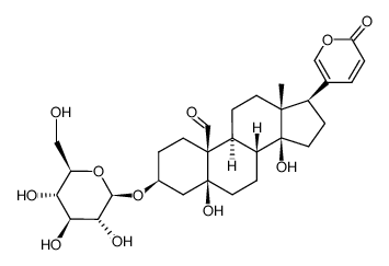 3β-(D-Glucopyranosyloxy)-5,14-dihydroxy-19-oxo-5β-bufa-20,22-dienolide结构式