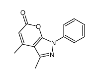 3,4-dimethyl-1-phenylpyrano[2,3-c]pyrazol-6-one picture