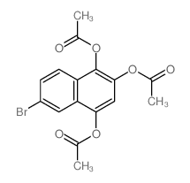 (2,4-diacetyloxy-6-bromo-naphthalen-1-yl) acetate structure