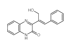 3-(3-hydroxy-1-phenyl-prop-1-en-2-yl)-1H-quinoxalin-2-one结构式
