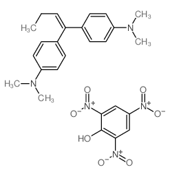 4-[1-(4-dimethylaminophenyl)but-1-enyl]-N,N-dimethyl-aniline; 2,4,6-trinitrophenol结构式